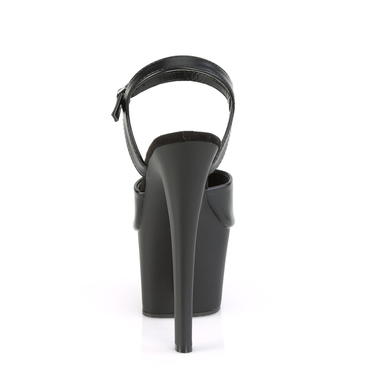 Pleaser Sandalias para mujer KNUCKS-709 BLK Faux Cuero / Blk Mate