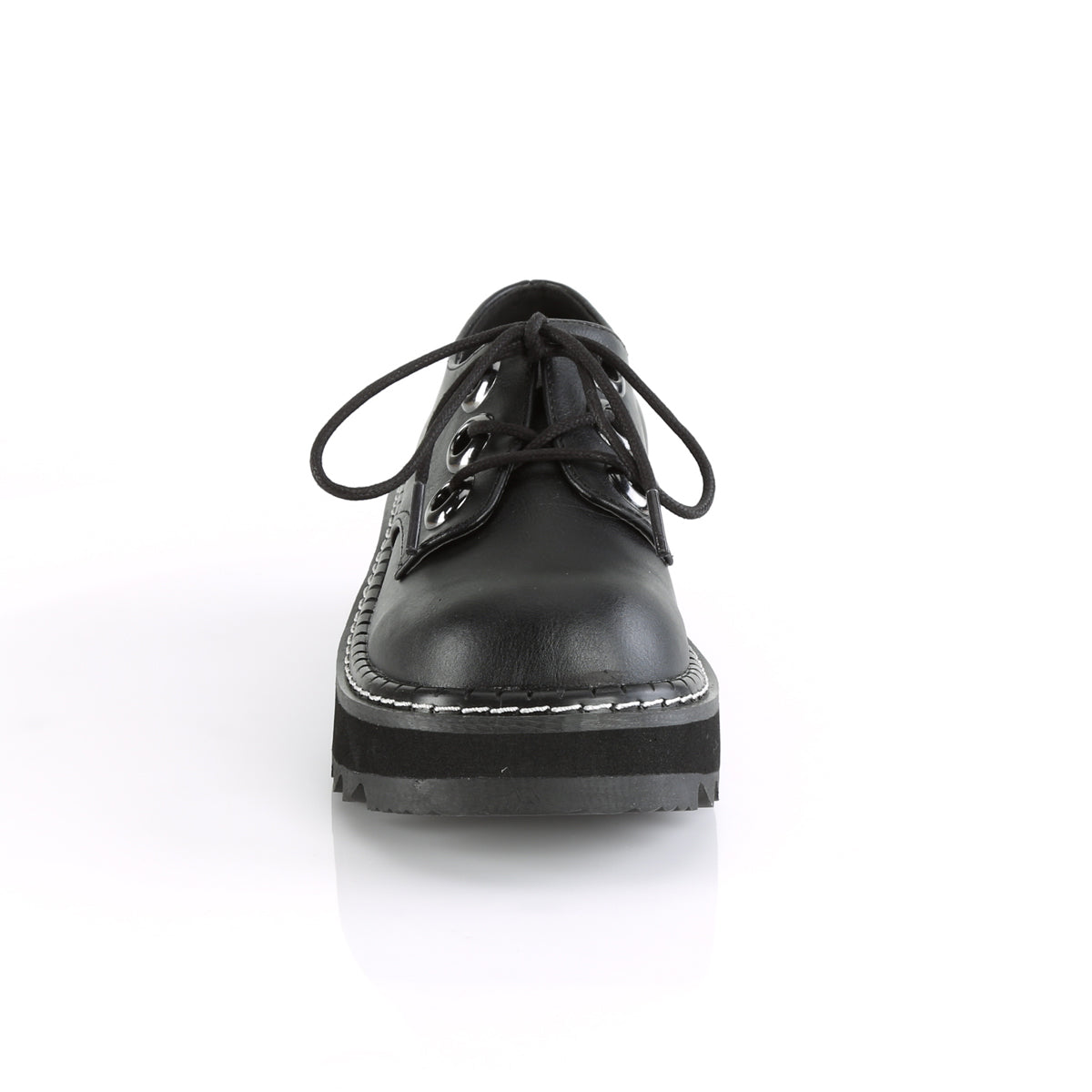 DemoniaCult Bombas de mujer LILITH-99 BLK de cuero vegano