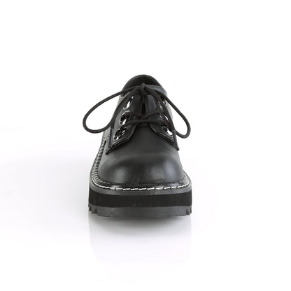 DemoniaCult Bombas de mujer LILITH-99 BLK de cuero vegano