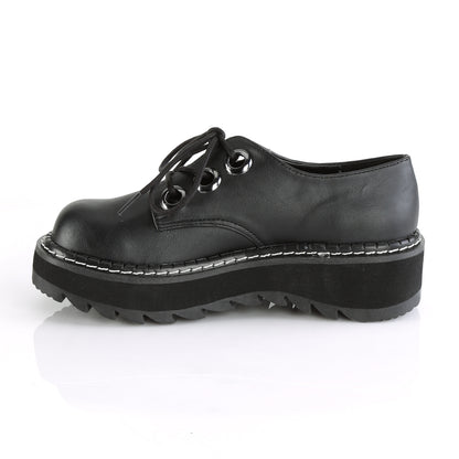 DemoniaCult Bombas de mujer LILITH-99 BLK de cuero vegano