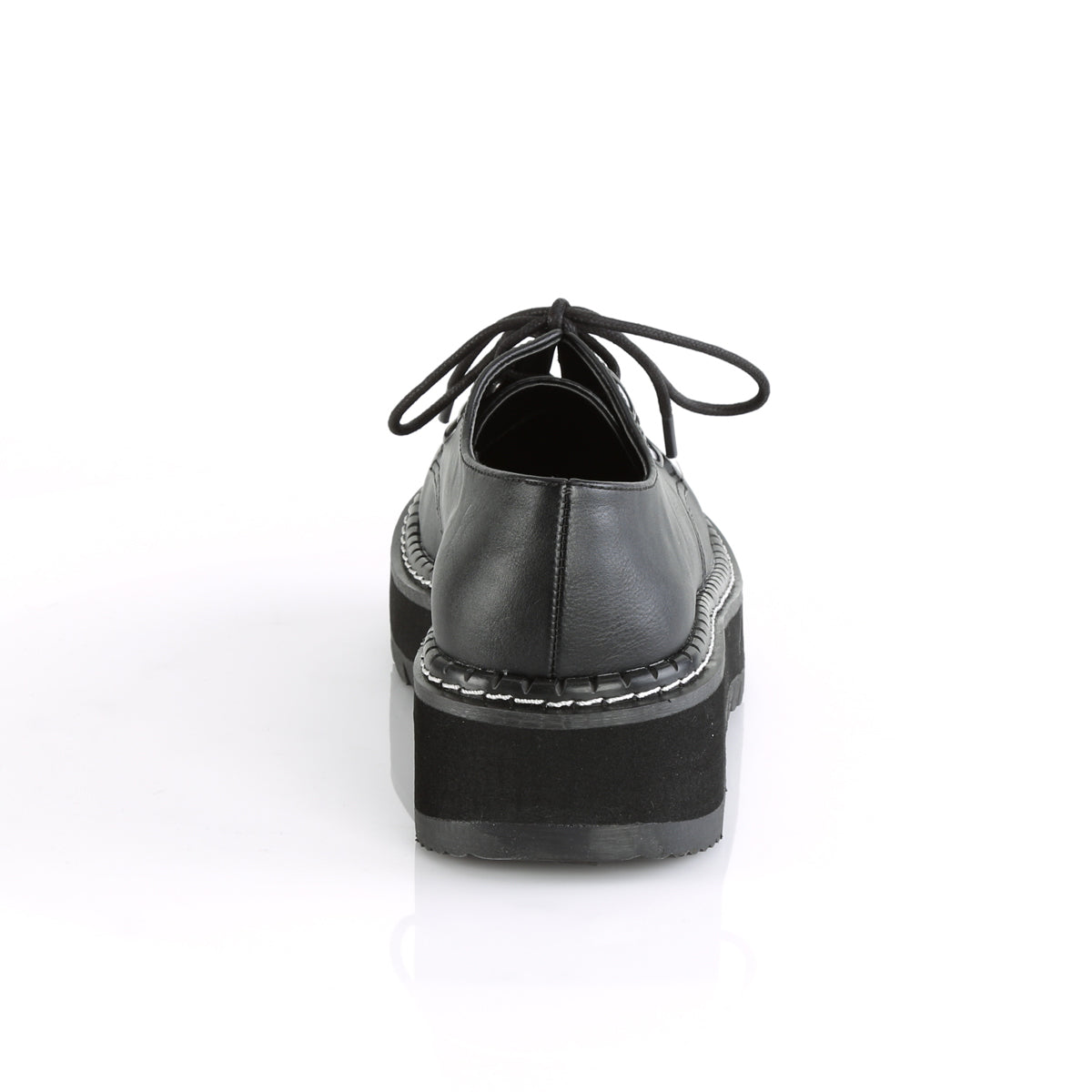 DemoniaCult Bombas de mujer LILITH-99 BLK de cuero vegano