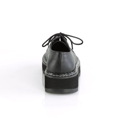 DemoniaCult Bombas de mujer LILITH-99 BLK de cuero vegano