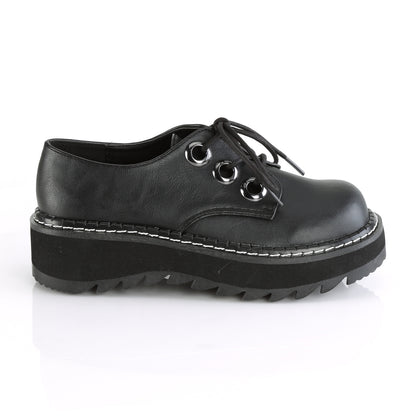 DemoniaCult Bombas de mujer LILITH-99 BLK de cuero vegano