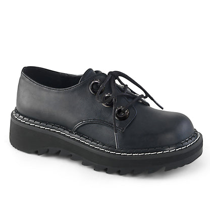 DemoniaCult Bombas de mujer LILITH-99 BLK de cuero vegano