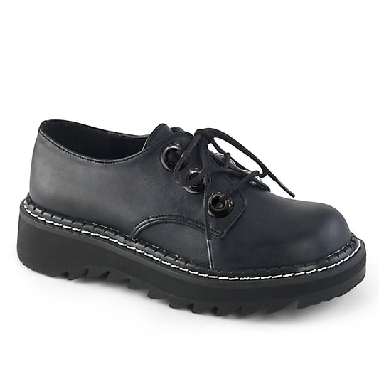 DemoniaCult Bombas de mujer LILITH-99 BLK de cuero vegano