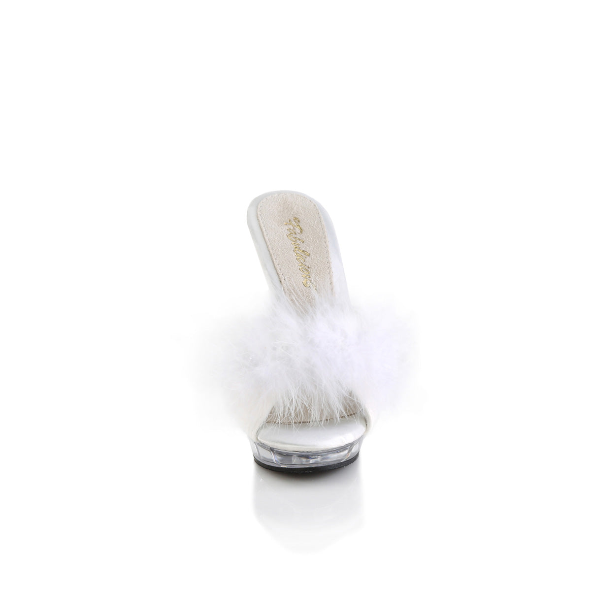 Fabulicious Sandalias para mujer LIP-101-8 WHT SATIN-FOL / CLR