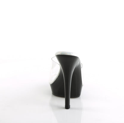 Fabulicious Sandalias para mujer LIP-101 clr-slv / blk