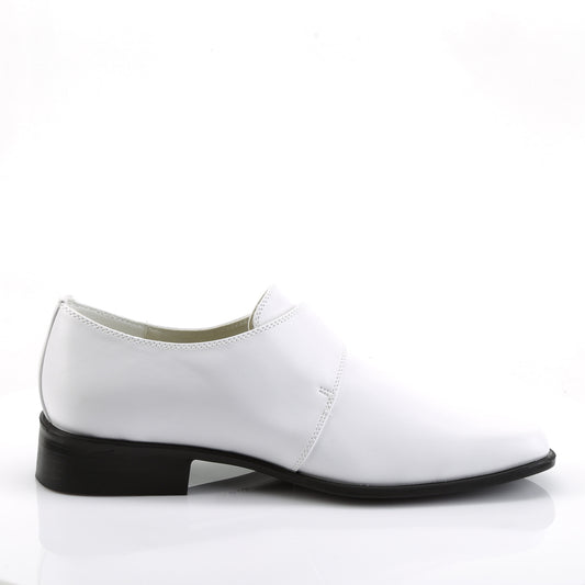 Funtasma Zapato de hombre bajo Loafer-12 wht pu