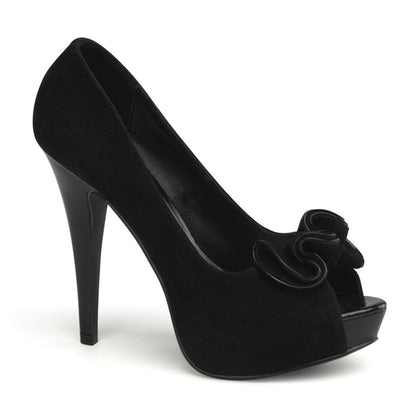 Pin Up Couture Bombas para mujer LOLITA-10 BLK SUEDE PU