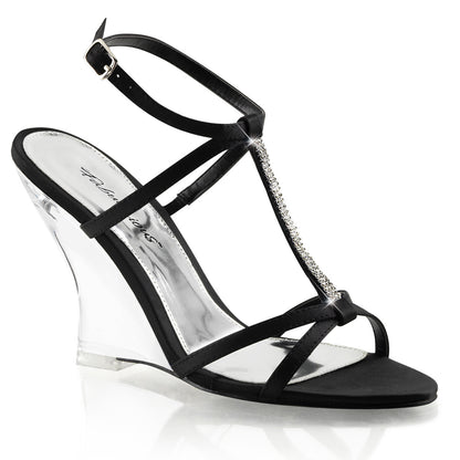 Fabulicious Sandalias para mujer LOVELY-428 BLK SATIN / CLR