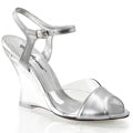 Fabulicious Sandalias para mujer LOVELY-442 CLR-SLV Metallic PU / CLR