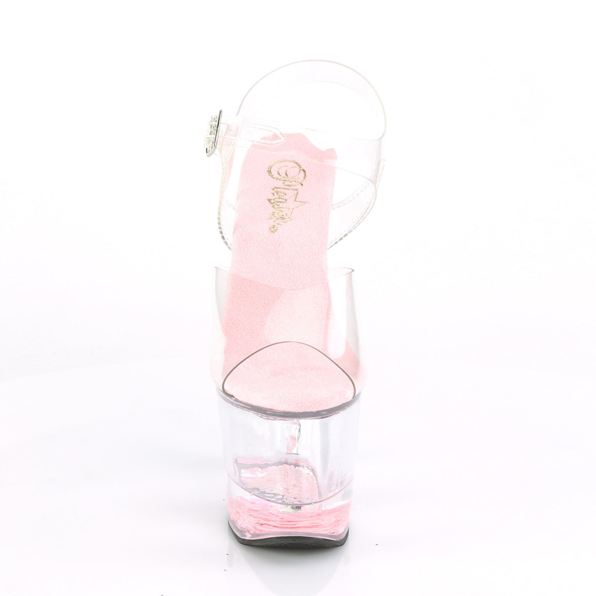 Pleaser Sandalias para mujer LOVESICK-708GH CLR / Clr-rosa brilla