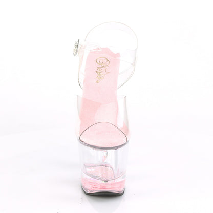 Pleaser Sandalias para mujer LOVESICK-708GH CLR / Clr-rosa brilla