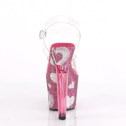 Pleaser Sandalias para mujer LOVESICK-708heart clr / h. Rosa-wht rs