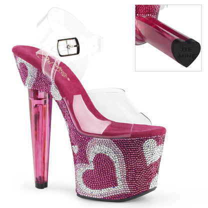 Pleaser Sandalias para mujer LOVESICK-708heart clr / h. Rosa-wht rs
