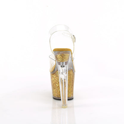 Pleaser   LOVESICK-708sg CLR/Gold Multi Iridescent Brillings