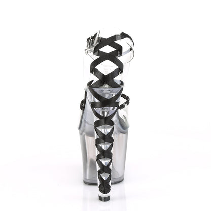 Pleaser Sandalias para mujer LOVESICK-712T CLR-BLK / FADED BLK