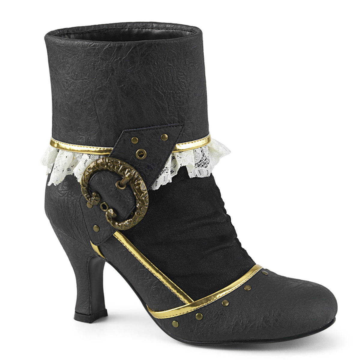 Funtasma Botas de mujer MATEY-115 BLK Microfibra de PU angustiada