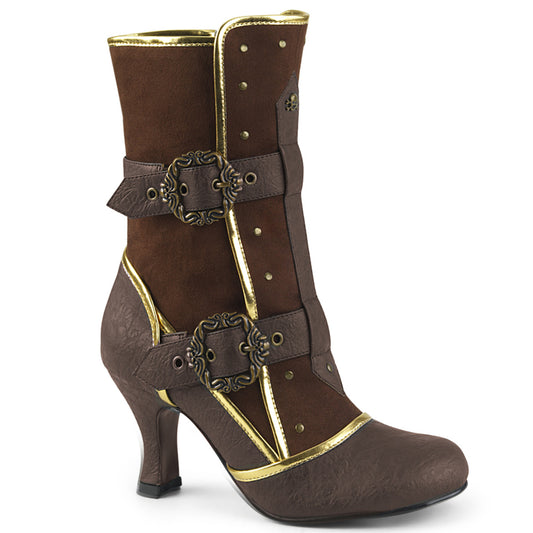 Funtasma Botas de mujer MATEY-205 Microfibra de PU angustiada marrón