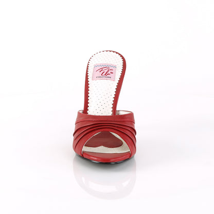 Pin Up Couture Bombas para mujer MONROE-01 Cuero Red Faux