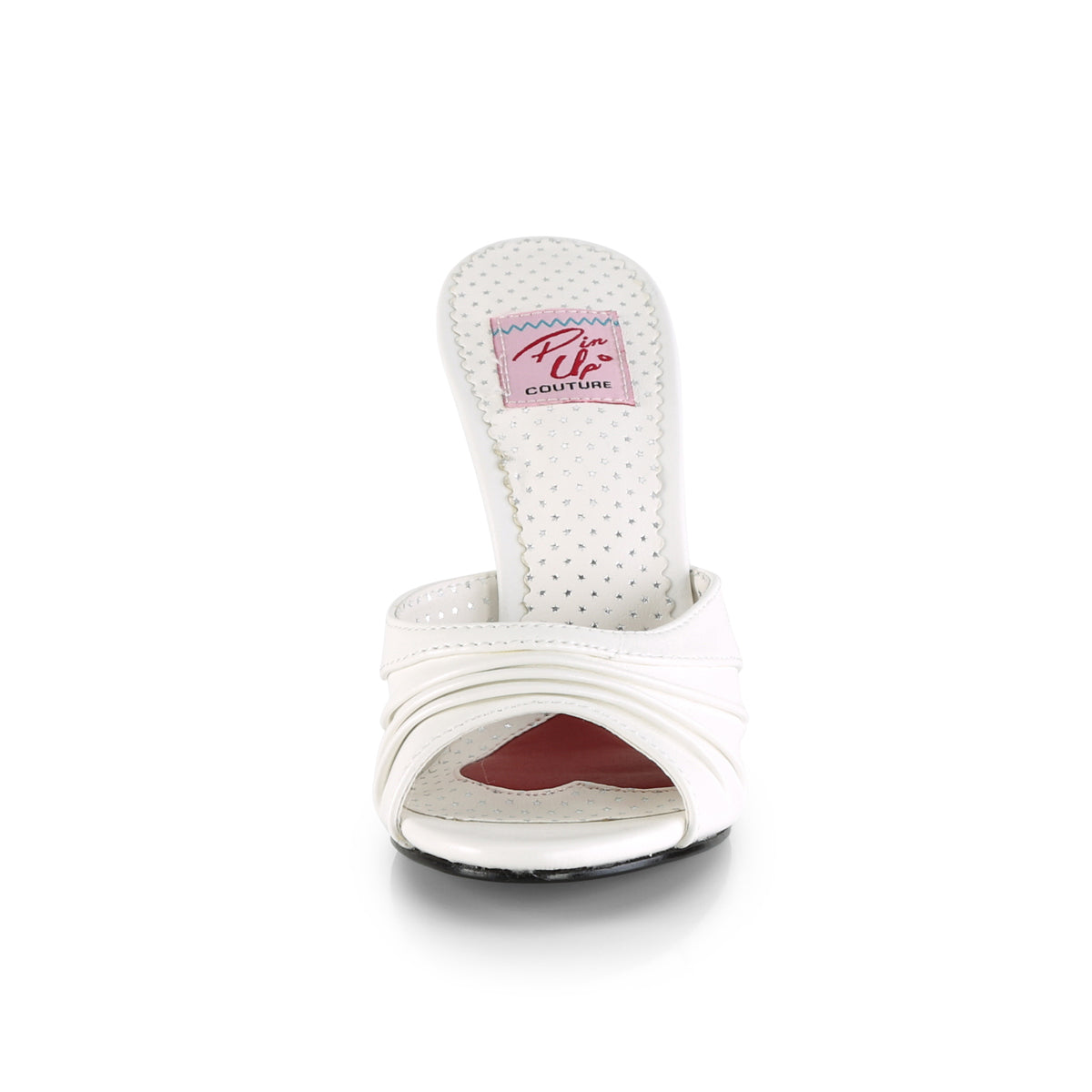 Pin Up Couture Bombas para mujer MONROE-01 Wht Faux Cuero