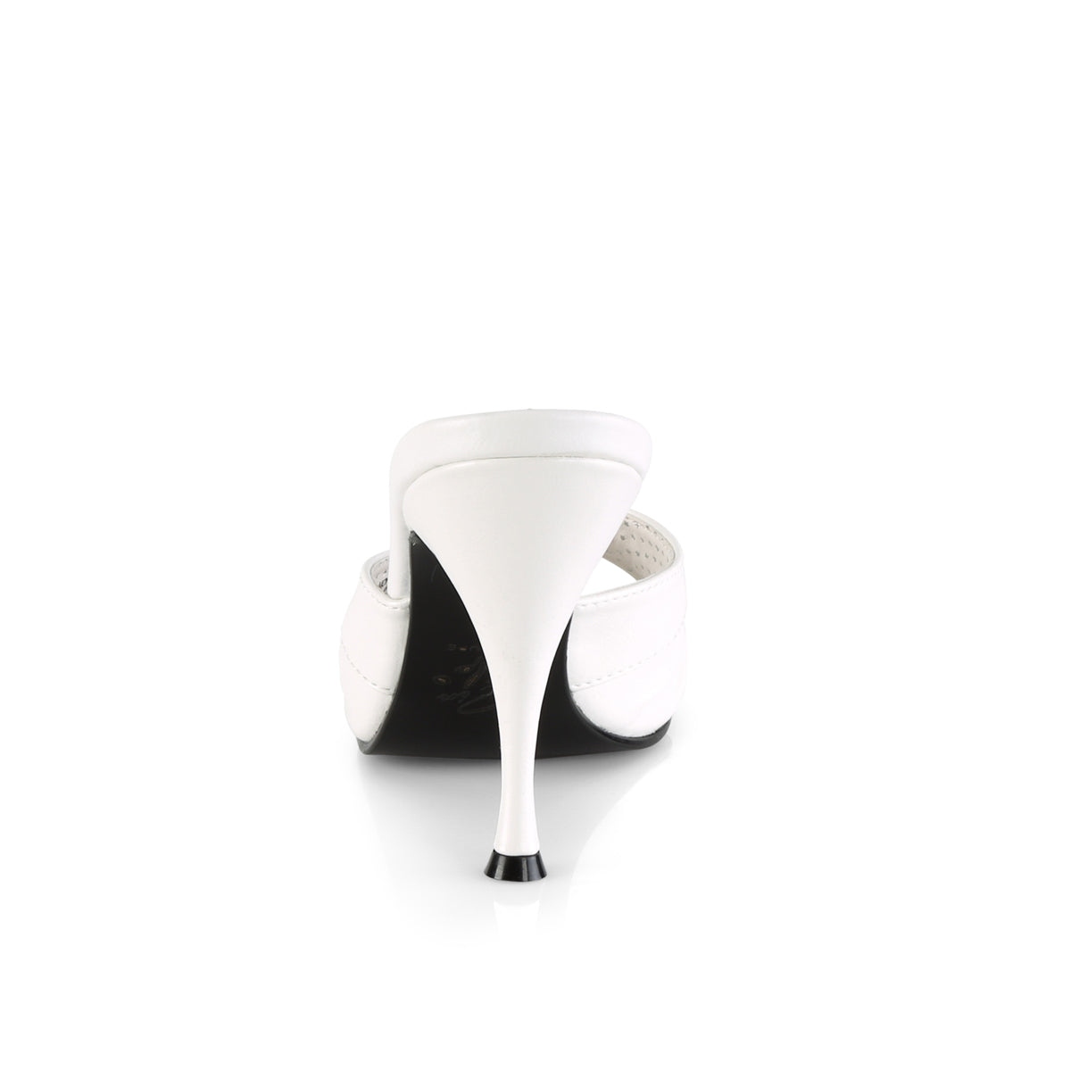 Pin Up Couture Bombas para mujer MONROE-01 Wht Faux Cuero