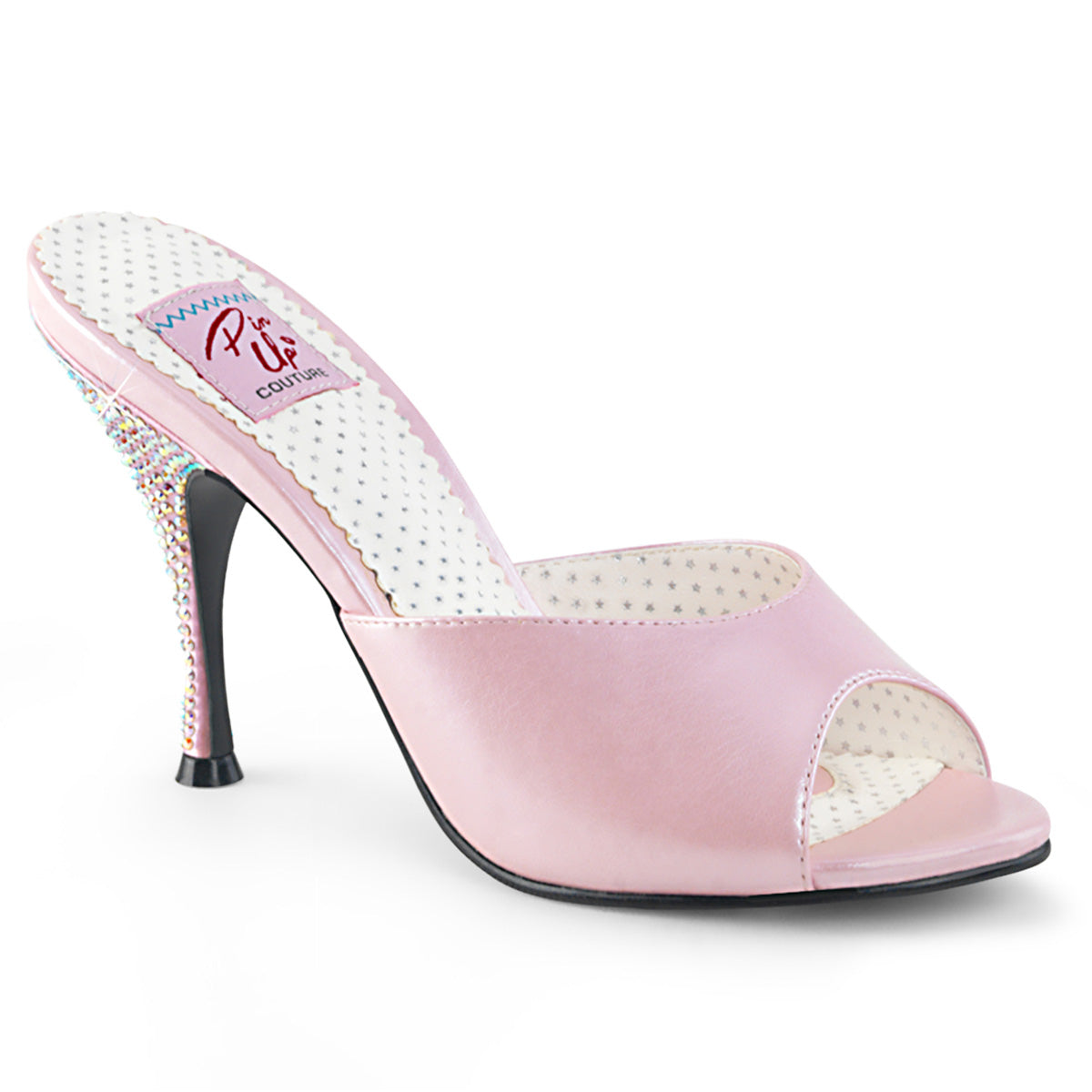Pin Up Couture Bombas para mujer MONROE-05 Pink Faux Cuero