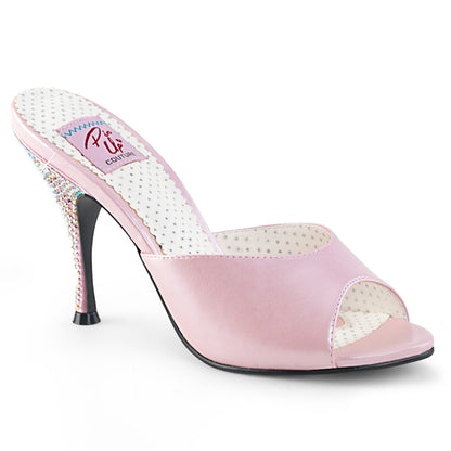 Pin Up Couture Bombas para mujer MONROE-05 Pink Faux Cuero