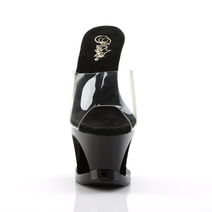 Pleaser Womens Sandals MOON-701HRS Clr/Blk-Red