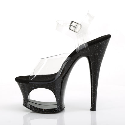 Pleaser Womens Sandals MOON-708MG Clr/Blk