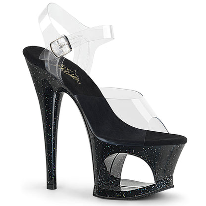 Pleaser Womens Sandals MOON-708MG Clr/Blk