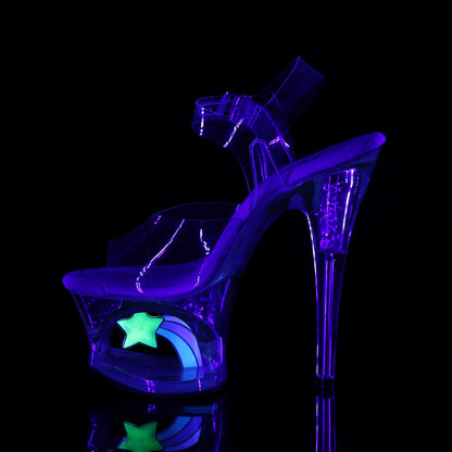 Pleaser Sandalias para mujer MOON-708RSSS CLR / CLR