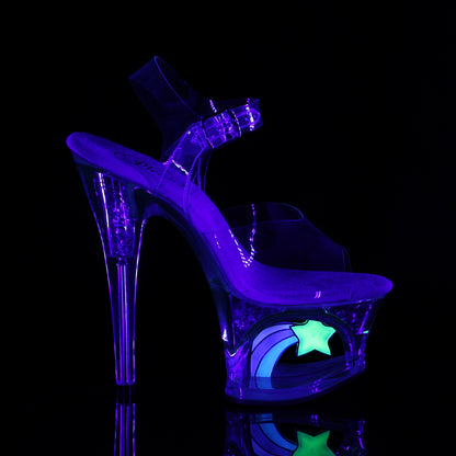 Pleaser Sandalias para mujer MOON-708RSSS CLR / CLR