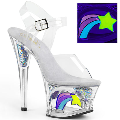 Pleaser Sandalias para mujer MOON-708RSSS CLR / CLR