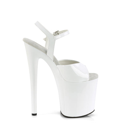 Pleaser  Sandals NAUGHTY-809 Wht Pat/Wht