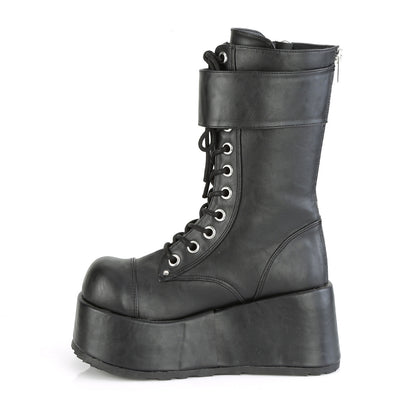 DemoniaCult Botas para hombre PETROL-150 BLK de cuero vegano