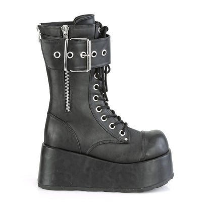 DemoniaCult Botas para hombre PETROL-150 BLK de cuero vegano