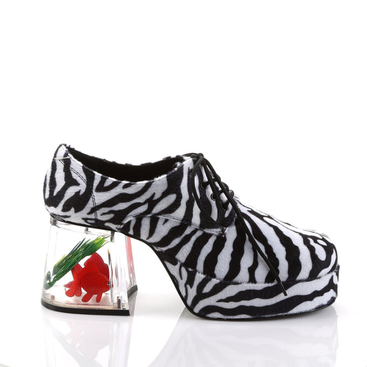 Funtasma Zapato de hombre bajo PIMP-02 piel de cebra