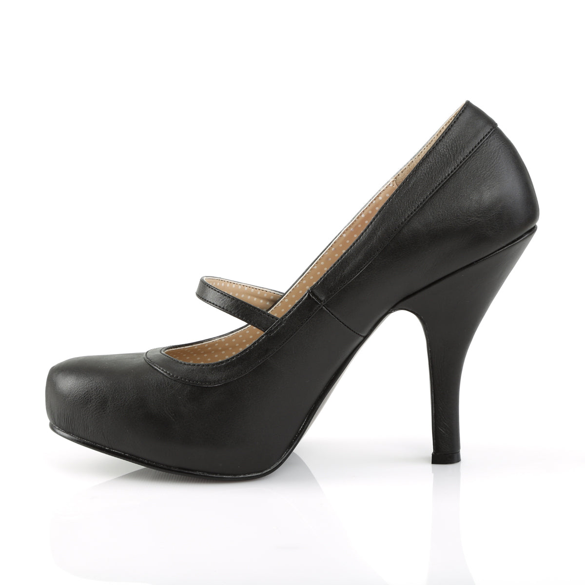 Pleaser Pink Label Bombas para mujer PINUP-01 Blk Faux Cuero