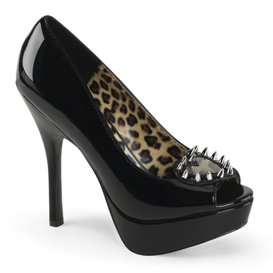 DemoniaCult Bombas de mujer PIXIE-17 BLK PAT-PVC
