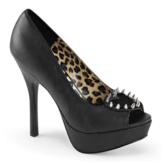 DemoniaCult Bombas de mujer PIXIE-17 BLK Vegan -Leather -Pony Furo