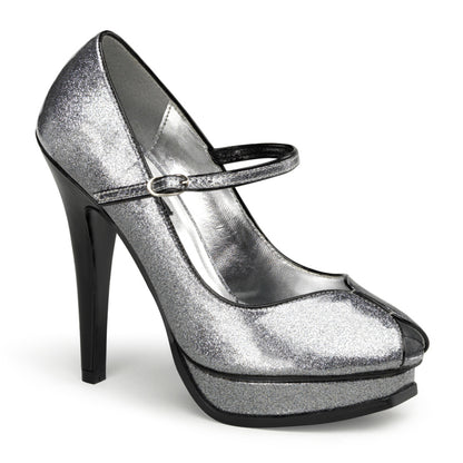 Pin Up Couture Bombas para mujer PLEASURE-02G SLV PERLIZADO GLTR PAT