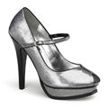 Pin Up Couture Bombas para mujer PLEASURE-02G SLV PERLIZADO GLTR PAT
