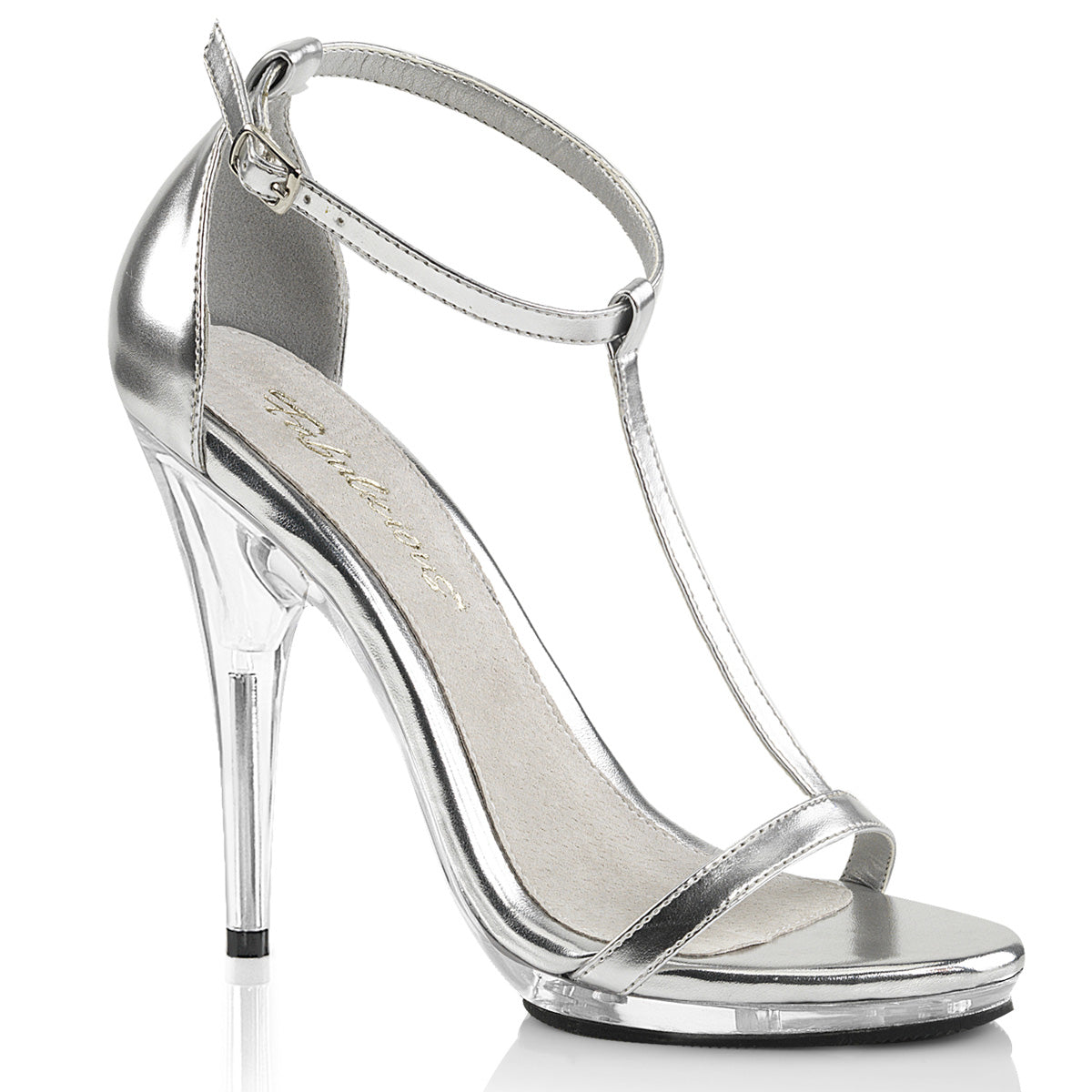 Fabulicious Sandalias para mujer POISE-526 SLV MET MET PU / CLR