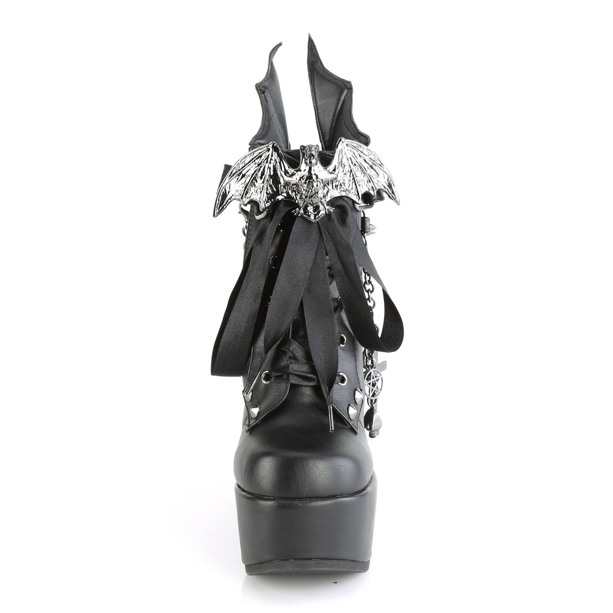 DemoniaCult  Ankle Boots POISON-107 Blk Vegan Leather