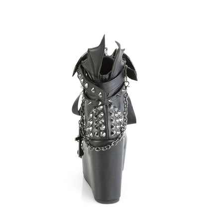 DemoniaCult  Ankle Boots POISON-107 Blk Vegan Leather