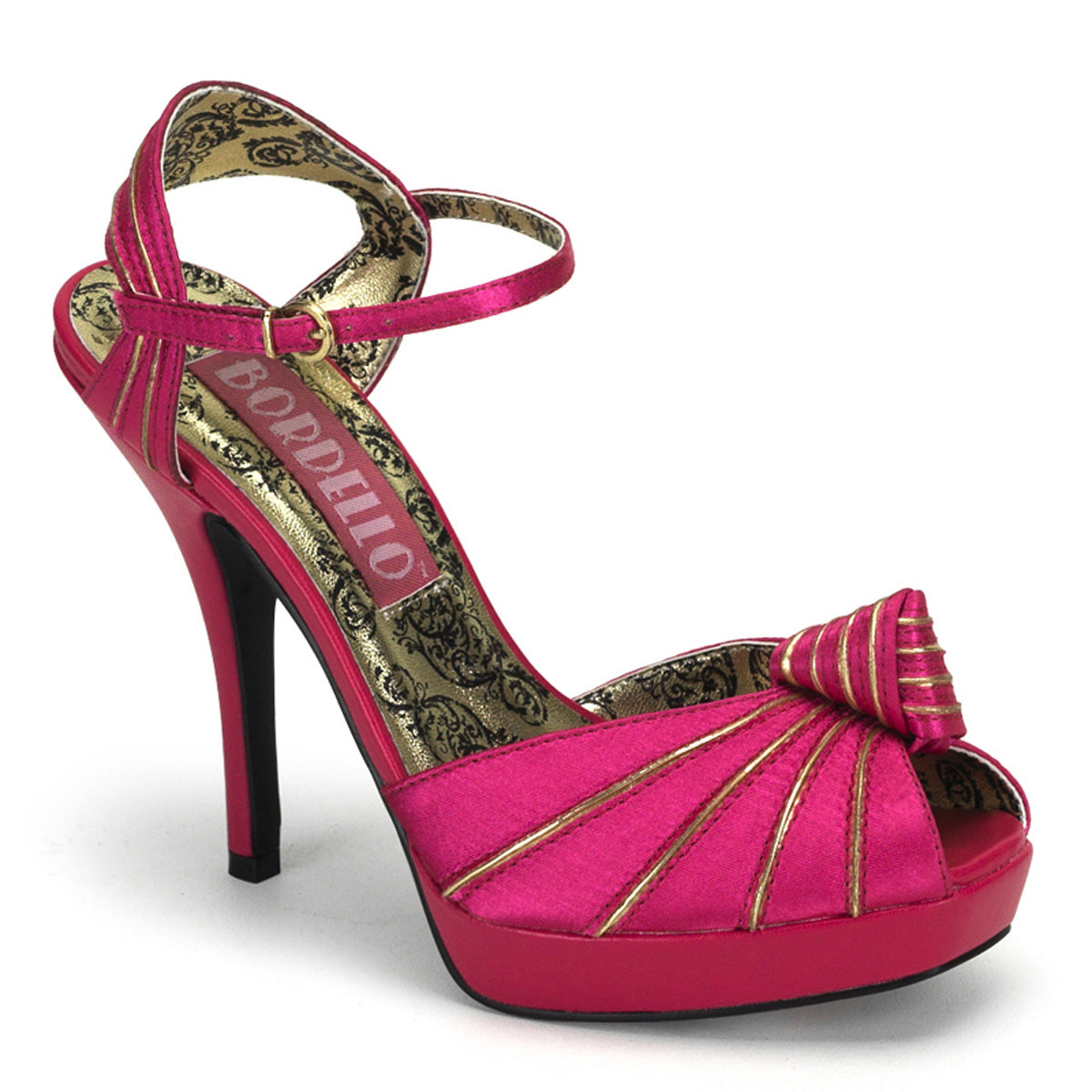 Bordello Bombas para mujer PREEN-16 Fucsia Satin