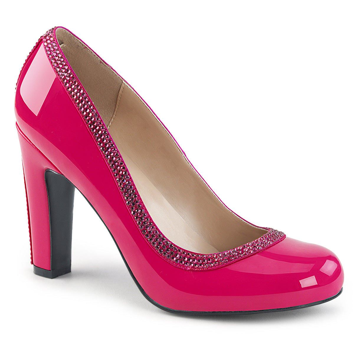 Pleaser Pink Label Bombas para mujer QUEEN-04 H. PAT rosa