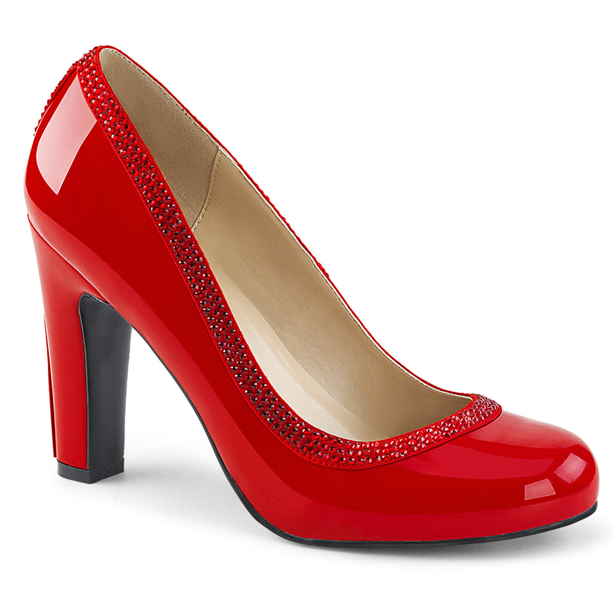 Pleaser Pink Label Bombas para mujer QUEEN-04 Red Pat