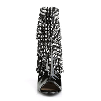 Pleaser Pink Label Botas de tobillo para mujer QUEEN-100 BLK PAT